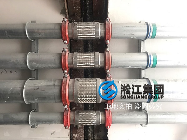 上海银商科技园卡箍式金属软管安装现场