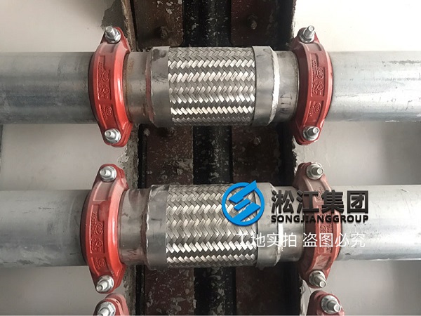 上海银商科技园卡箍式金属软管安装现场